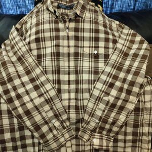 RALPH LAUREN POLO PLAID BUTTON DOWN SHIRT. [E.U.C.]